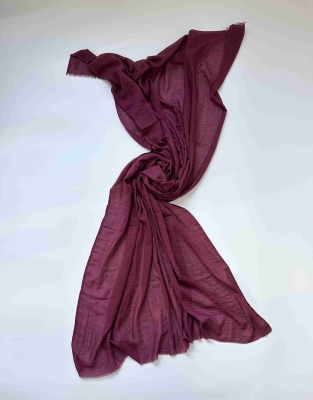 Bordo Soft Pamuklu Şal