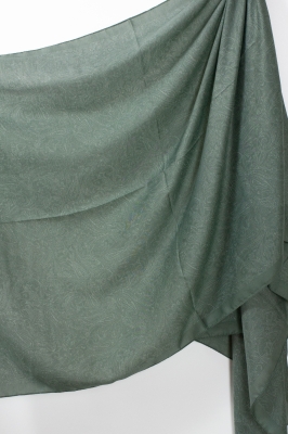 Haki Anatolia Etnik Desen Çift Taraflı Pamuk Şal