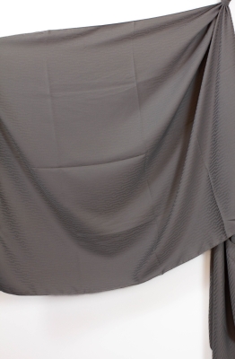 Koyu Gri Çizgi Desen Jakar Şal