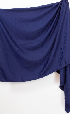 Lacivert Çizgi Desen Jakar Şal