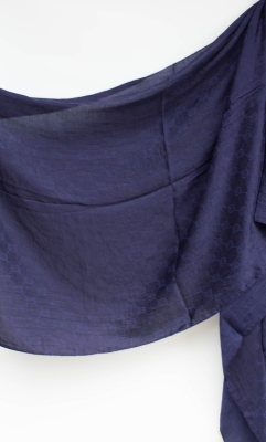 Lacivert P Desen Pamuk Jakar Şal