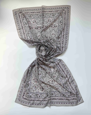 Lunel Etnik Desen Vizon İpeksi Pamuk Şal