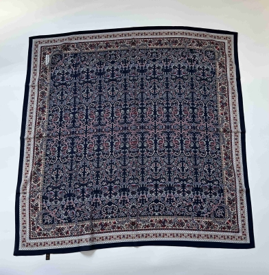 Mirel Desen Lacivert Cupra Eşarp