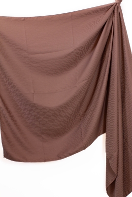 Pudra Çizgi Desen Jakar Şal