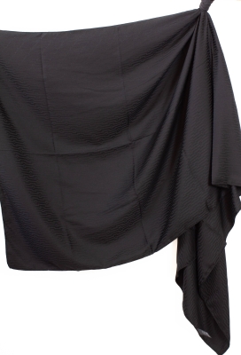 Siyah Çizgi Desen Jakar Şal