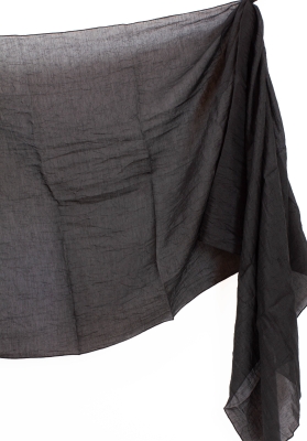 Siyah Monogram Kraş Şal