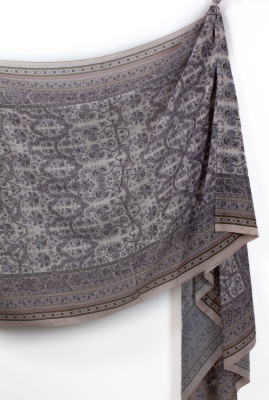 Toz Pembe Riven Desen İpeksi Pamuk Şal